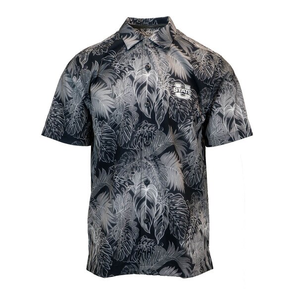 U-State Tommy Bahama Short-Sleeve Black Tropical Polo